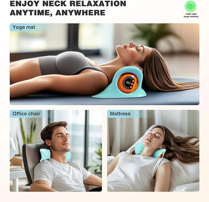 🔥EMS Neck Massager – Pain Relief & Relaxation Anywhere! 🌀