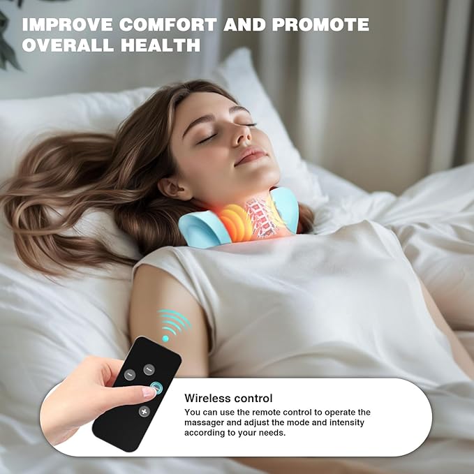 🔥EMS Neck Massager – Pain Relief & Relaxation Anywhere! 🌀