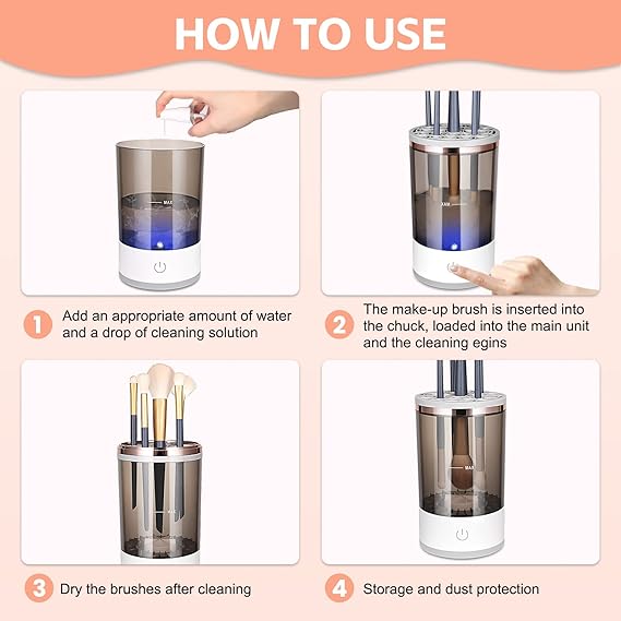 ✨ Automatic Multi Brush Cleaner – Sonic Vibration Makeup Brush Washer 🧼💄