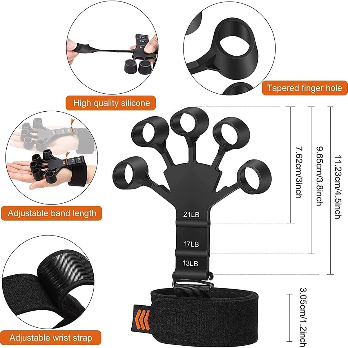 💪 Metal-Hook Grip Strength Trainer – Adjustable Hand Exerciser for Power & Endurance