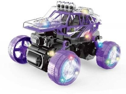 🔥Double-Sided 360° RC Stunt Car Toy with Lights & Music – Rechargeable Remote Control Car 🚗✨
